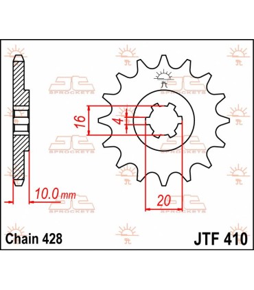 SPROCKET FRONT 13T 428