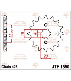 SPROCKET FRONT 14T 428
