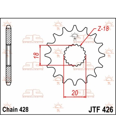 SPROCKET FRONT 15T 428