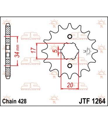 SPROCKET FRONT 16T 428