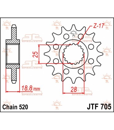 SPROCKET FRONT 16T 520