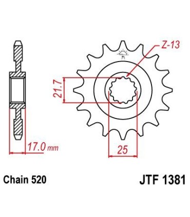 SPROCKET FRONT 15T 520