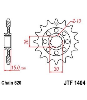 SPROCKET FRONT 17T 520