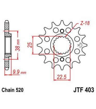 SPROCKET FRONT 14T 520