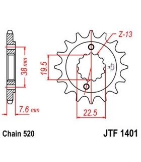 SPROCKET FRONT 16T 520