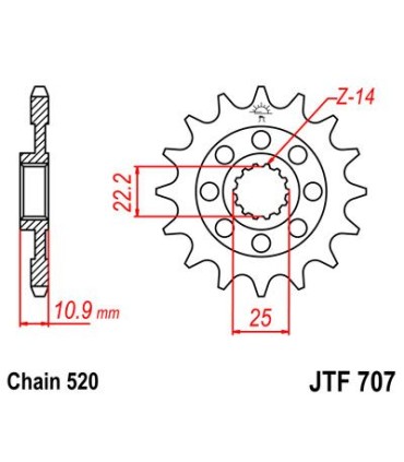 SPROCKET FRONT 16T 520