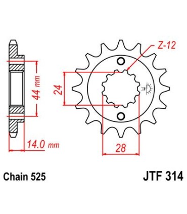 SPROCKET FRONT 16T 525 RU