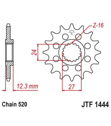 SPROCKET FRONT 16T 520