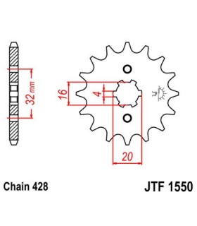 SPROCKET FRONT 15T 428
