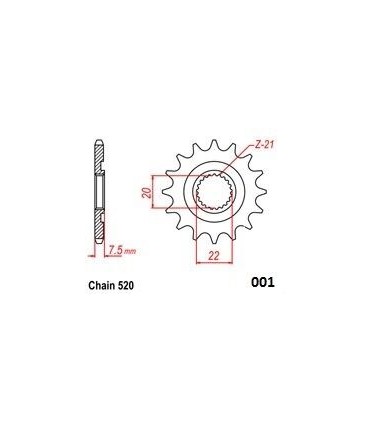 FRONT SPROCKET 520 13T