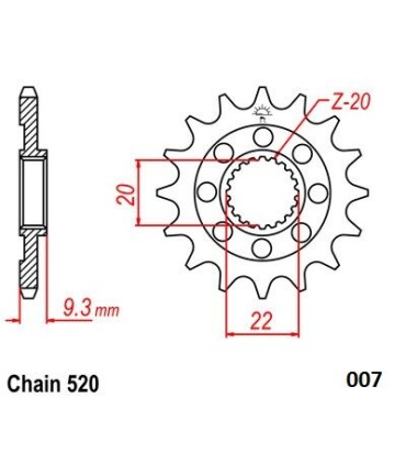 FRONT SPROCKET 520 14T
