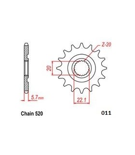 FRONT SPROCKET 520 12T