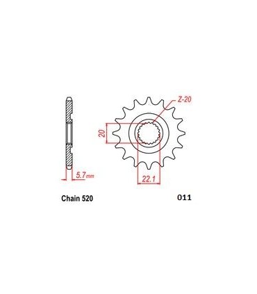 FRONT SPROCKET 520 15T