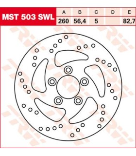REAR BRAKE DISC XL SWEPT LEFT