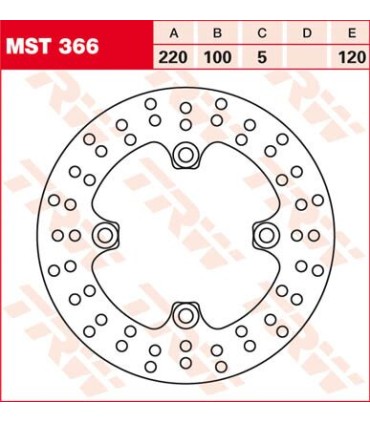 BRAKE DISC TRW MST366