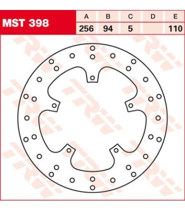 BRAKE DISC TRW MST398