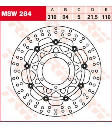 BRAKE DISC FL MSW284