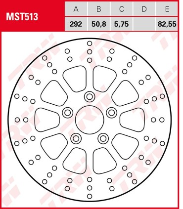 BRAKE DISC TRW MST513