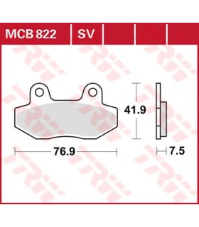 BRAKE PAD TRW MCB822