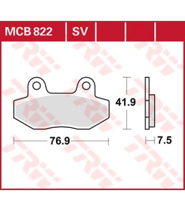 BRAKE PAD TRW MCB822