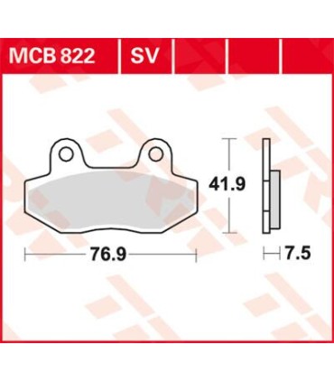 BRAKE PAD TRW MCB822