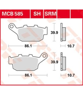 BRAKE PAD TRW MCB585