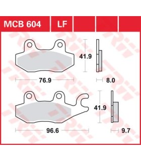 BRAKE PAD TRW MCB604