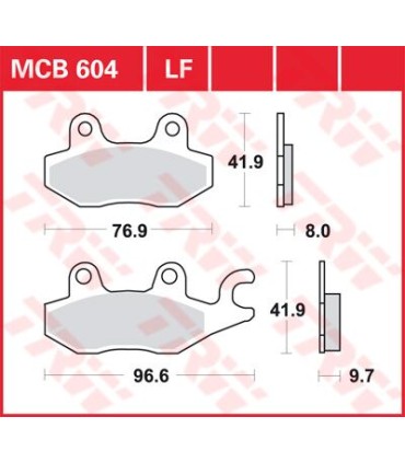 BRAKE PAD TRW MCB604