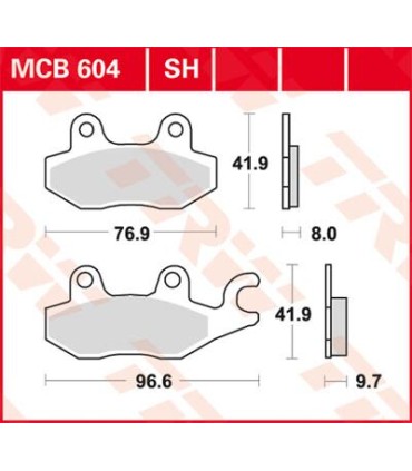 BRAKE PAD TRW MCB604