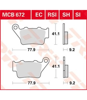 BRAKE PAD TRW MCB672