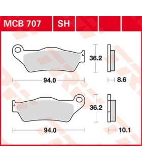 BRAKE PAD TRW MCB707
