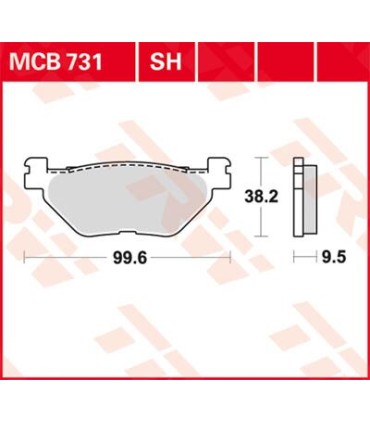 BRAKE PAD TRW MCB731