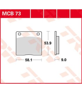 BRAKE PAD TRW MCB73