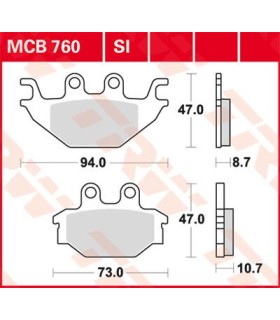 BRAKE PAD TRW MCB760
