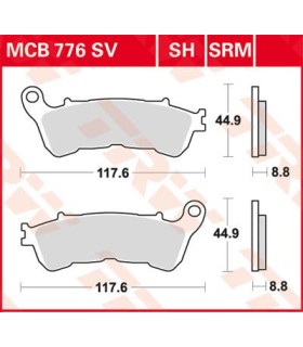 BRAKE PAD ORGANIC STREET