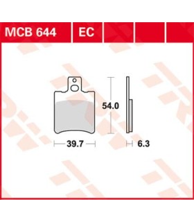 BRAKE PAD ORGANIC SCOOTER -125