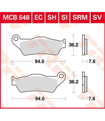 BRAKE PAD ORGANIC SCOOTER -125
