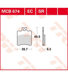 BRAKE PAD ORGANIC SCOOTER -125