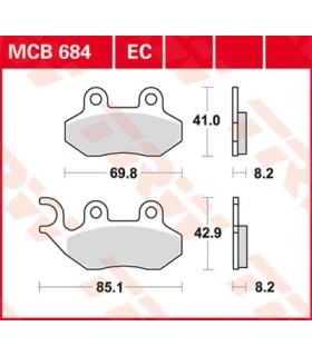 BRAKE PAD ORGANIC SCOOTER -125