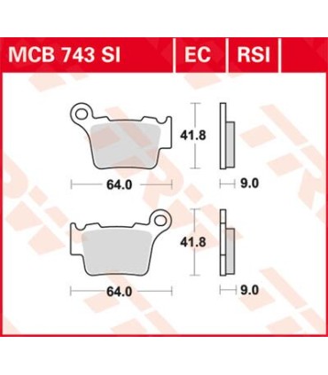 BRAKE PAD ORGANIC OFFROAD