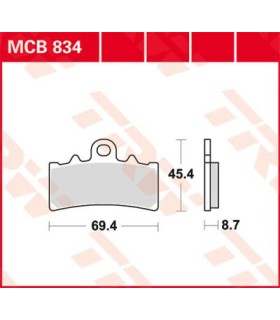 BRAKE PAD ORGANIC STREET