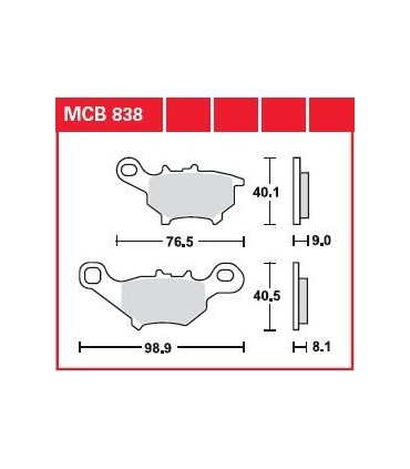 BRAKE PAD ORGANIC STREET
