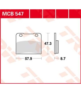 BRAKE PAD ORGANIC STREET