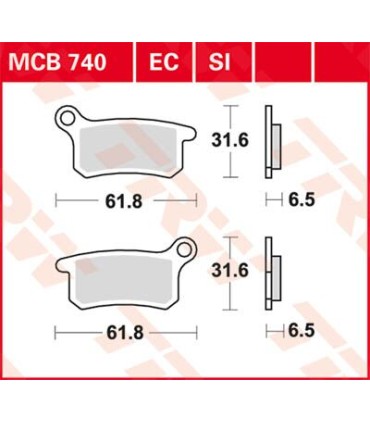 BRAKE PAD ORGANIC OFFROAD