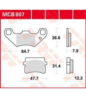 BRAKE PAD ORGANIC STREET