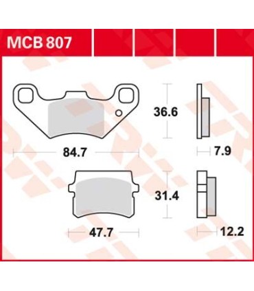 BRAKE PAD ORGANIC STREET