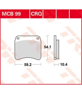 BRAKE PAD ORGANIC STREET