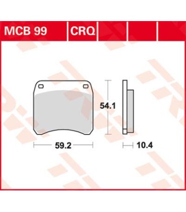 BRAKE PAD ORGANIC STREET