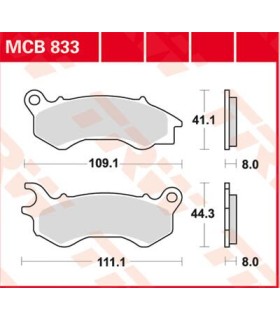 BRAKE PAD ORGANIC SCOOTER