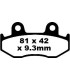 BRAKE PAD HH SINT SCOOTER